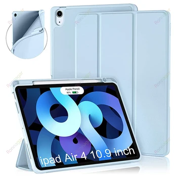 Ar Zīmuļa Turētāju Jauno iPad 10. Paaudzes Case10.9 iPad Gaisa 5./4th Gen Pro 11 Lieta 2022/2020 Atbalsta 2nd Gen Zīmuli Maksas