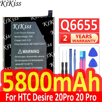 5800mAh KiKiss Jaudīgs Akumulators Q6655 Par HTC Desire 20 Pro 20Pro Desire20 Pro