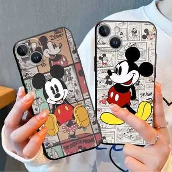 Gadījumā, iPhone 8, Plus 13 7 6s 12 Mini XR XS X 11 Pro 14 SE, 15-Pro Max XS Disney Mickey Minnie Mouse Mākslas TPU Mīksto Segumu