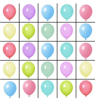 50gab krāsains puse baloni dzimšanas dienu, kāzu kid baby dušas apdare, instrumenti,
