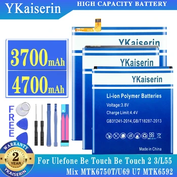 YKaiserin Augstas Kapacitātes Akumulatoru Ulefone Būt Touch 2 L55/be Pro 2 Star U69 Ulefone U7 Samaisa Mobilo Telefonu Baterijas Bateria