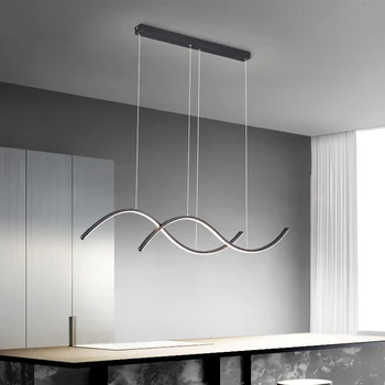 Minimālisma Moderno LED Pendant Gaismas studiju Virtuve, Ēdamistaba, Dzīvojamā Istaba Karājas Iekštelpu melns/balts Kulons Lampas 90-220V