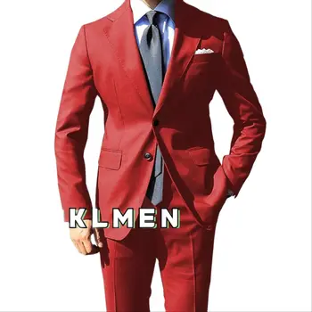 Vīriešu Uzvalks Komplekts Slim Fit Džentlmenis Biznesa Pielāgota Divdaļīga 2023 Līgavainis Uzvalku Vīriešu Kostīms Homme Kāzu(Žakete+Bikses)