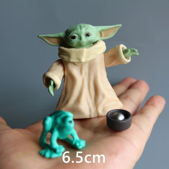 6.5 cm Disney Star Wars Yoda Mandalorian Maz Bērnu Rotaļu PVC Rīcības Attēls Kolekcijas Lelle mini modeli, bērnu Rotaļlietas, dāvanu