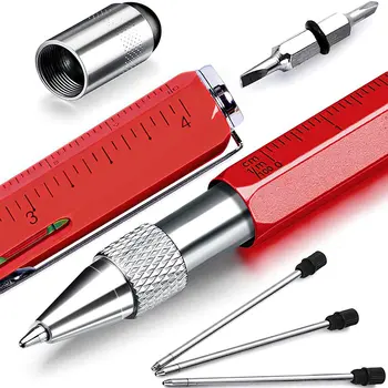 Daudzfunkciju Lodīšu Pildspalva ar Modernu Rokas Instruments, Pasākumu Tehniskais Lineāls, Skrūvgriezis skārienjutīgo Ekrānu Irbuli līmeņrādis