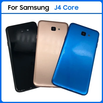 Jaunā Samsung Galaxy J4 Core J410 J410F SM-J410F/DS Plasti Akumulatora Vāciņu Atpakaļ J410 Aizmugurējās Durvis Mājokļu Gadījumā Aizstāt Ar Objektīvu