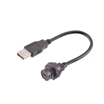 Snap-on Ātri Sazināties Ūdensdroša Mikro USB Savienotājs Vīrietis Sieviete Spraudnis-Ligzda Panelī 1m 2m Extention Cable USB2.0 M20 Datu Adapteri
