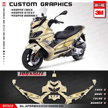 KUNGFU GRAFIKAS Uzlīmes Dizains Custom Scooter Velosipēdu Sevi Līmes Aprilia SR MAX 250 300 2019 2020