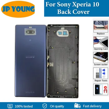 Sākotnējā Atpakaļ Akumulatora Vāciņu Sony Xperia 10 Aizmugurējo Vāciņu I3113 I4113 I4193 I3123 Aizmugurējās Durvis Mājokļu Atpakaļ Gadījumā, Ja Ar Objektīvu Repalce
