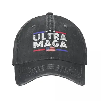 Ultra Maga Vīriešu un Sieviešu Beisbola cepure 2024. gadam ASV Prezidenta Vēlēšanu Problemātisko Mazgā Klp Cepuri Vintage Āra Regulējams Fit Saule Klp