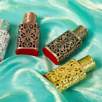 1Pc 3ml Mini Antiqued Smaržas Uzpildāmas Pudeles Arābu Stila Ēteriskās Eļļas Pulverizators Smaržu Izsmidzināšanas Pudele