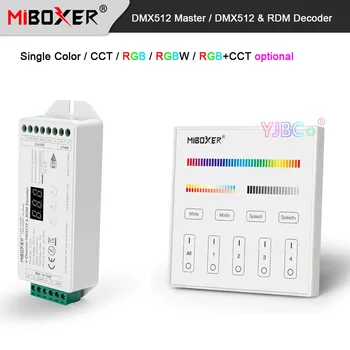 Miboxer Vienu Krāsu/KMT/RGB/RGBW/RGB+PKT DMX512 Master 2.4 G 86 Touch Panelis Sienas Slēdzis Tālvadības,1/2/3/4/5 CH DMX512&RDM Dekoderi