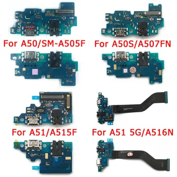 Maksas Valdes Samsung A50 A50s A51 5G Uzlādēšana caur USB Portu A505F A505U A507F A515F A516N Dock Savienotājs Rezerves daļas