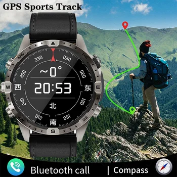 2023 Jaunu NFC Smart Skatīties Vīrieši GPS Tracker 1.6 Collu AMOLED 360*360 HD Ekrāns Kompass Bluetooth Zvanu SmartWatch Par Huawei Xiaomi