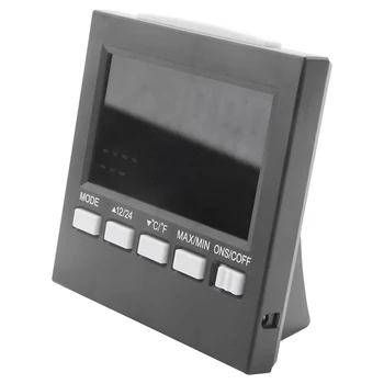 LCD Digitālo Termometru, Higrometru, Temperatūras un Mitruma Mērītājs Istabu Iekštelpu Pulkstenis