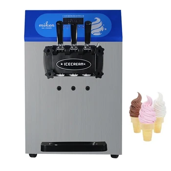 Soft Kalpot saldējuma Mašīna, 3 Flavors saldējuma Tirdzniecības Automāts Restorāns un Desertu Stendi, Tirdzniecības Saldējumu Veidotājiem