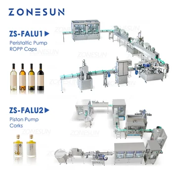 ZONESUN ZS-FALU1 Pilnu Automātisko Ražošanas Līniju Uzpildes Šķidrums, Skrūvējamu Vāciņu Uzlīmes Marķēšanas Pudeļu Mazgātājs Žāvētājs Uzpildes Sistēma