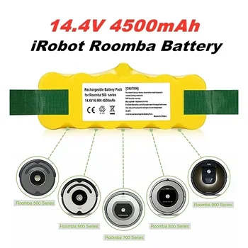 14,4 V 9500mAh par iRobot Roomba Akumulatora iRobot Roomba Putekļusūcēju 500 530 570 580 600 630 650 700 Uzlādējams Akumulators