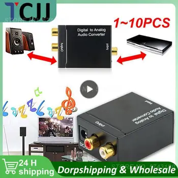 1~10PCS Jaunāko Analogās Uz Ciparu ADC Pārveidotājs Optisko Pierunāt RCA Toslink Audio Skaņas Adapteris SPDIF Adapteri TV, Lai