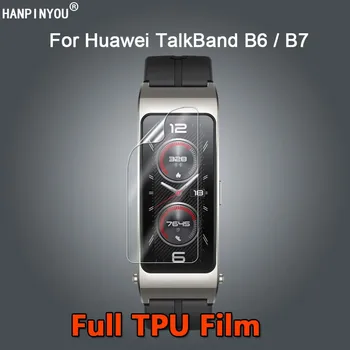 Par Huawei TalkBand B7 B6 Smart Skatīties Ultra Clear Slim Labojams Mīksto TPU Hidrogelu Filmu Ekrāna Aizsargs -Nav Rūdīta Stikla
