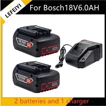18v 6.0 ah Piemēro Bosch GBA Li Jonu, BAT609, BAT610, BAT6111600A004ZN