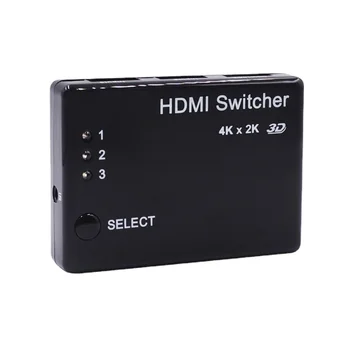 4K*2K HDMI Komutatoru 3 Ieejas 1 Izeja HD Komutatoru HDMI Pārveidotājs No Rūpnīcas Avots