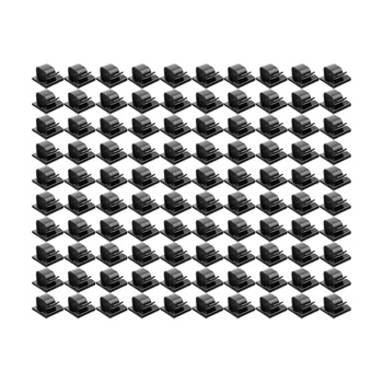 Perforators-Bezmaksas Vadu Vadītājs Sienas Uzlīmes Bezšuvju Fiksētu Pašlīmējošas Sprādzes Tīkla Kabeli Darbvirsmas Stieples Apskava 100 Black