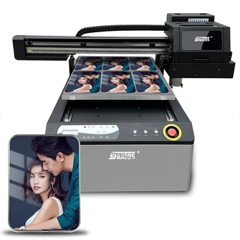 Karstā Pārdošanas A1 izmērs 60*90cm UV6090 DTF plakanvirsmas printeris digitālas tintes drukas mašīna stikla metāla plates telefonu gadījumos