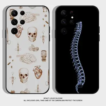 Medicīniskos Cilvēka Anatomijas Telefonu Gadījumā Samsung S21 S22 Ultra S20 S30 plus S22 plus S23 S30ultra 5G Silikona Vāciņu