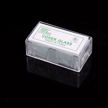 100 Gab Pārredzamu Kvadrātveida Stikla Slaidi Coverslips Coverslides Par Mikroskopa Optisko Instrumentu Mikroskopu Segtu Slīdēšanas