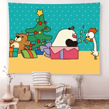 Ziemassvētku Multfilmas Sniegavīrs Santa Claus Gobelēns Partijas Apdare Fona Auduma, Guļamistaba Dekorēšana un Karājas Audums