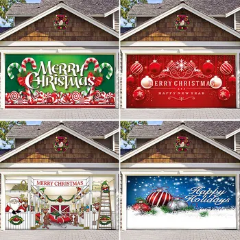 Ziemassvētku Garāžas Durvju Banner,Garāžu Durvis, Ziemassvētku Rotājumi,Priecīgus Ziemassvētkus Garāžas Durvju Vāciņu, Ziemassvētku Garāžu Durvis, Sienas Ch