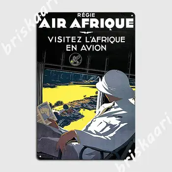 Air Afrique Apmeklēt Āfriku Metāla Plāksne, Plakāts, Kino Dzīvojamā Istaba Virtuves Sienas Dekoru, Dizaina Skārda Parakstīt Plakātu