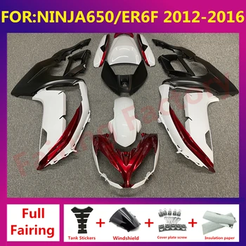 Par Ninja650 Ninja 650 ER-6F ER6F 2012 2013 2014 2015 2016 Motociklu pilna Aptecētājs Komplekts fit virsbūves pārsegi komplekts komplekts sarkana