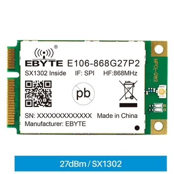 E106-868G27P2 SX1302 863~873MHz Rūpniecības Standarta Modulis LoRaWan Vārti SPI 27dBm Interfeisu PCI-e Pret traucējumiem
