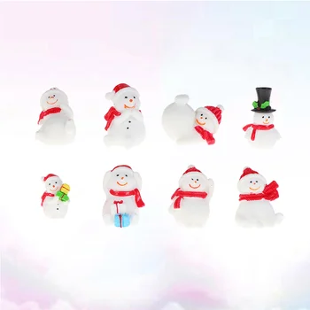 Tomaibaby Ziemassvētku Miniatūras Darbvirsmas Rotājumu Sveķu Sniegavīrs Mikro Ainavu Piederumi Mājas Galda Rotājumi Ziemassvētku Dāvanu