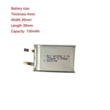 402030 3,7 v 150mah, atkārtoti Uzlādējams Litija Polimēru Baterija Elektronisko Skalas, Domuzīme Cam, Bluetooth Austiņas, Skaļrunis