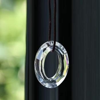 2GAB Pārredzamu Oval Ring Crystal Prism Suncatcher Karājas Rotājumu Lustra Daļas DIY Mājās, Kāzu Dekorācijas, Aksesuāri
