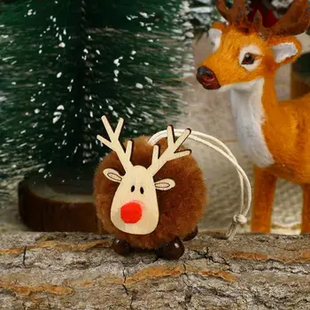 Karājas Ziemassvētku Šarmu, Krāsains Ziemassvētku Elk Plīša Lelle Svētku Karājas Rotājumu Koku Partijas Apdare Jaunā Gada Dāvanu Soft