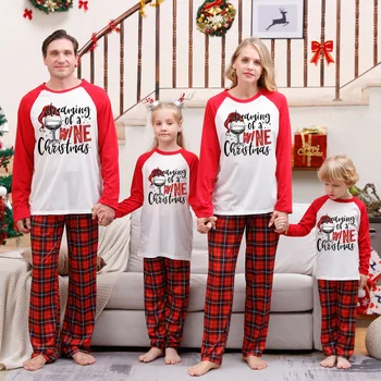 Ziemassvētki Ģimenes Ziemassvētku Pidžamu Komplekts 2023 Bērnu Ziemas Sleepwear Homewear Naktsveļu Bērniem Pijamas Ziemassvētku Homewear