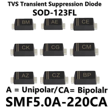 (20pcs) SMF7.5.A AP SMF7.5CA KLP 7.5 V SMD Unipolar/Bipolalr TELEVIZORI Pārejas Slāpēšanas Diode VELĒNA-123FL