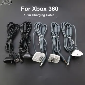 JCD 1,5 m USB Uzlādes Kabelis Priekš Xbox 360 Wireless Spēļu Kontrolieri Gamepad Kursorsviru Barošanas Lādētāja Kabeli Spēle Kabeļi