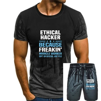 Personības Saules Ethical Hacker T Krekls Cilvēks Hipster Vēstules Komiski Tshirts Melnas Drēbes Plus Izmērs S-5xl