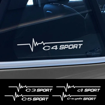 2GAB Automašīnas Logu Uzlīmes, Piederumi Ārējie Tūninga Uzlīmes Sporta Sacīkšu Stils Dekori Citroen C4 C1 C5, galvenokārt C3-C6 C-ELYSEE VTS