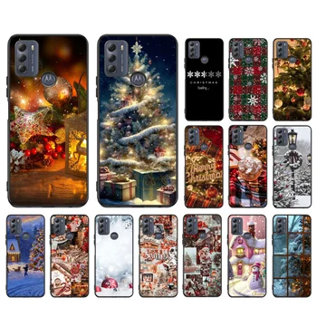 Ziemassvētku Sniega Koka Phone Gadījumā Moto G10 valstu grupas G20 G30 G100 G22 G41 G13 G23 G31 G32 G40 G60 E22 E20 E30 E40 E32 Malu 20 Lite 30Neo
