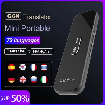 Mini Bezvadu Bluetooth Smart Tulkotājs 68 Valodās divvirzienu reāllaika Tērzēšana Balss Tulkot APP Bluetooth 4.2 Multi-Valodas
