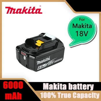 Oriģināls Makita Litija jonu Akumulators 18V 6000mAh 18v, urbto Rezerves Baterijas BL1860 BL1830 BL1850 BL1860B