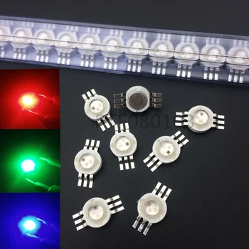 3W RGB Krāsu lieljaudas 6pin LED Chip Gaismas NOPCB zvaigžņu bāzi RGB LED Lampas