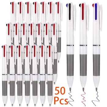 50gab 3-in-1 Multicolor Pildspalvu 3-Krāsu Bagāžnieka Lodīšu Pildspalvas